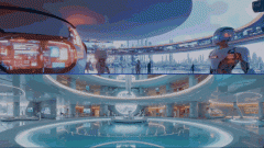 通过AIGC手艺打制出极具将来感取目力的舞台场景